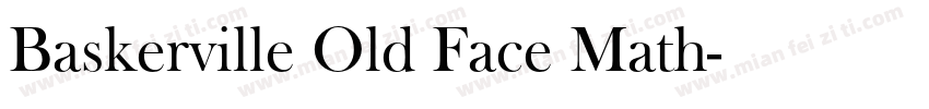 Baskerville Old Face Math字体转换